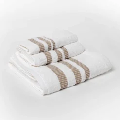 Conjunto de 3 toallas de baño CHLOÉ blanco