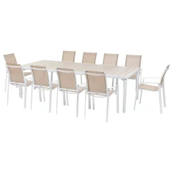 Conjunto de mesa fija IBAIA y 6 sillas PIAZZA