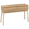 Consola Abana Beige De MDF Con 2 Cajones