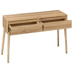 Consola Abana Beige De MDF Con 2 Cajones