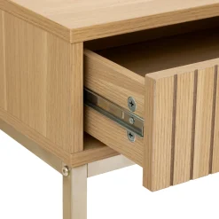 Consola con 2 cajones en mdf y metal TASSO beige