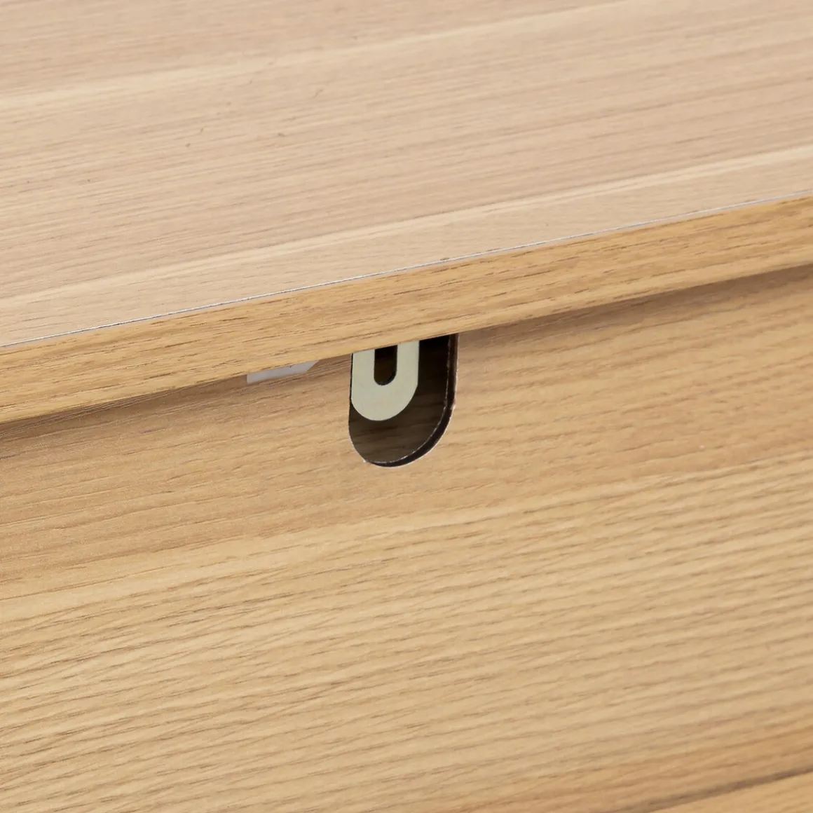 Consola con 2 cajones en mdf y metal TASSO beige