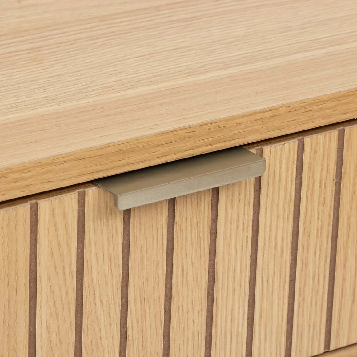 Consola con 2 cajones en mdf y metal TASSO beige