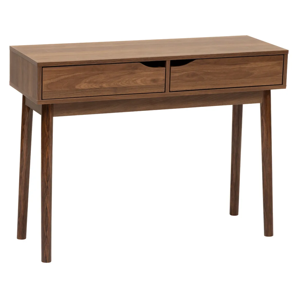 Consola SLIDY marrón de mdf con 2 cajones