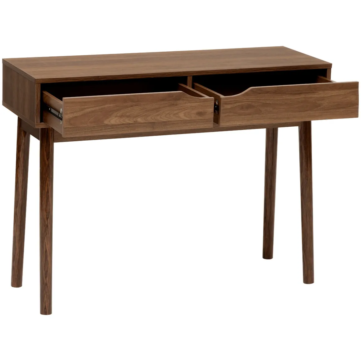 Consola SLIDY marrón de mdf con 2 cajones