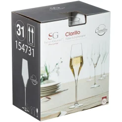 Copa De Champán De Vidrio Clarillo Cristalino 22cl