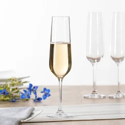 Copa de champán LENA de vidrio cristalino 20cl