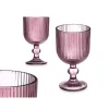 Copa De Vino Rayas Rosa Vidrio 26Cl
