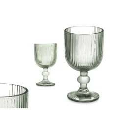 Copa De Vino Rayas Verde 26Cl