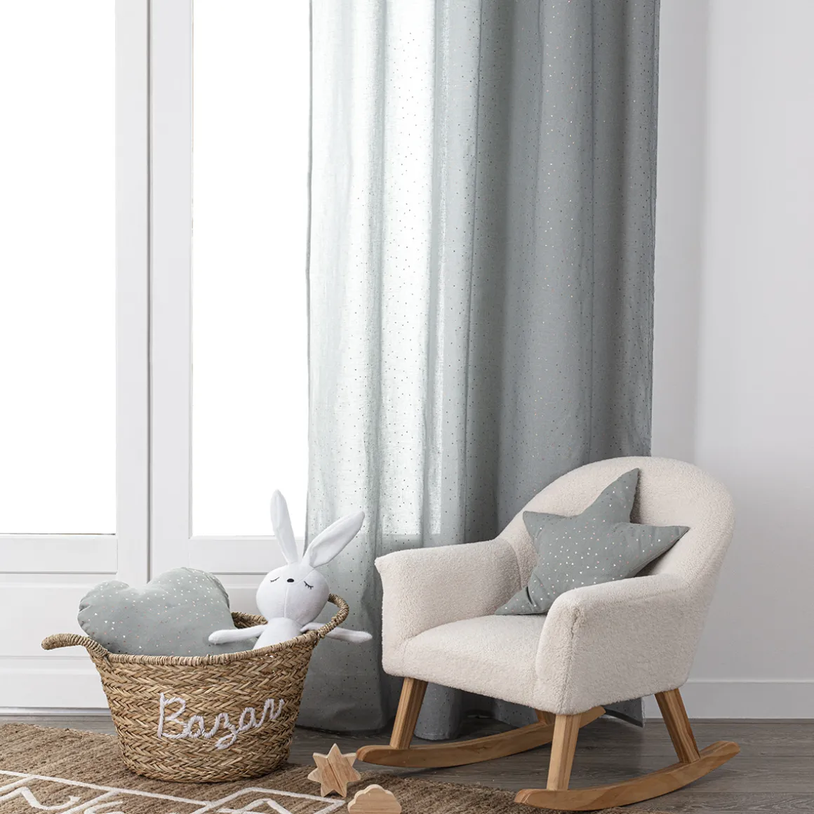 Cortina Berlingot Gris 140x250Cm