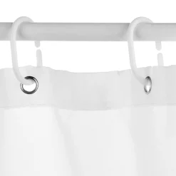 Cortina De Ducha De Poliéster Blanca