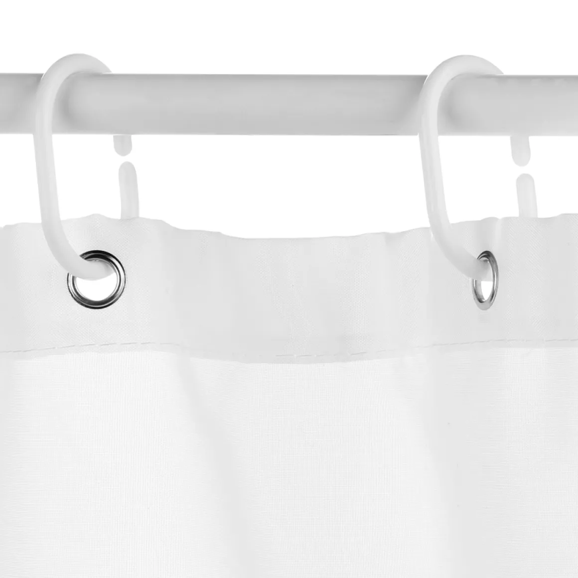 Cortina De Ducha De Poliéster Blanca