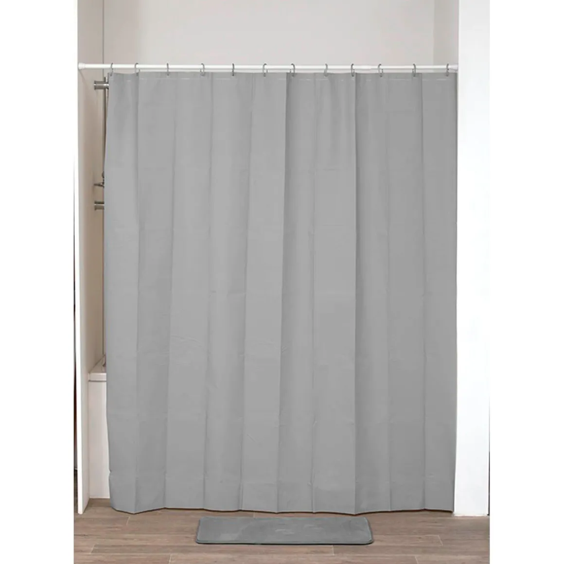 Cortina De Ducha Peva Gris 180x200Cm