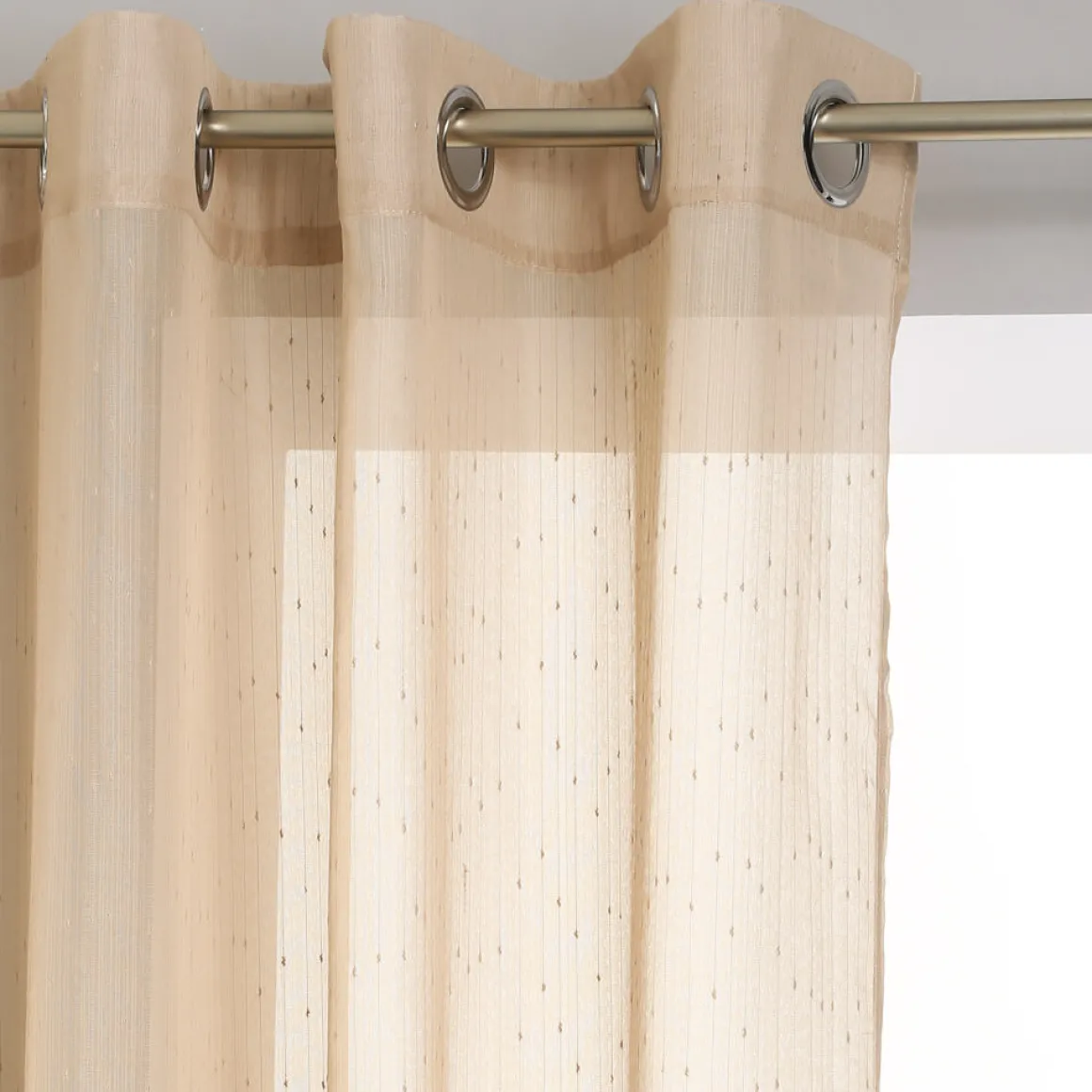 Cortina Efecto Rayas Beige 140x240Cm