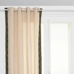 Cortina Exotic Panama Beige Y Verde Caqui 140x260c