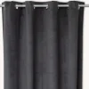 Cortina OTTO gris oscuro de terciopelo 140x260cm