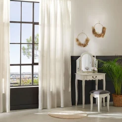 Cortina The Floral Waffle Blanca 130x160cm