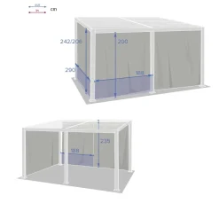 Cortinas para pérgola AVILA 4x3m