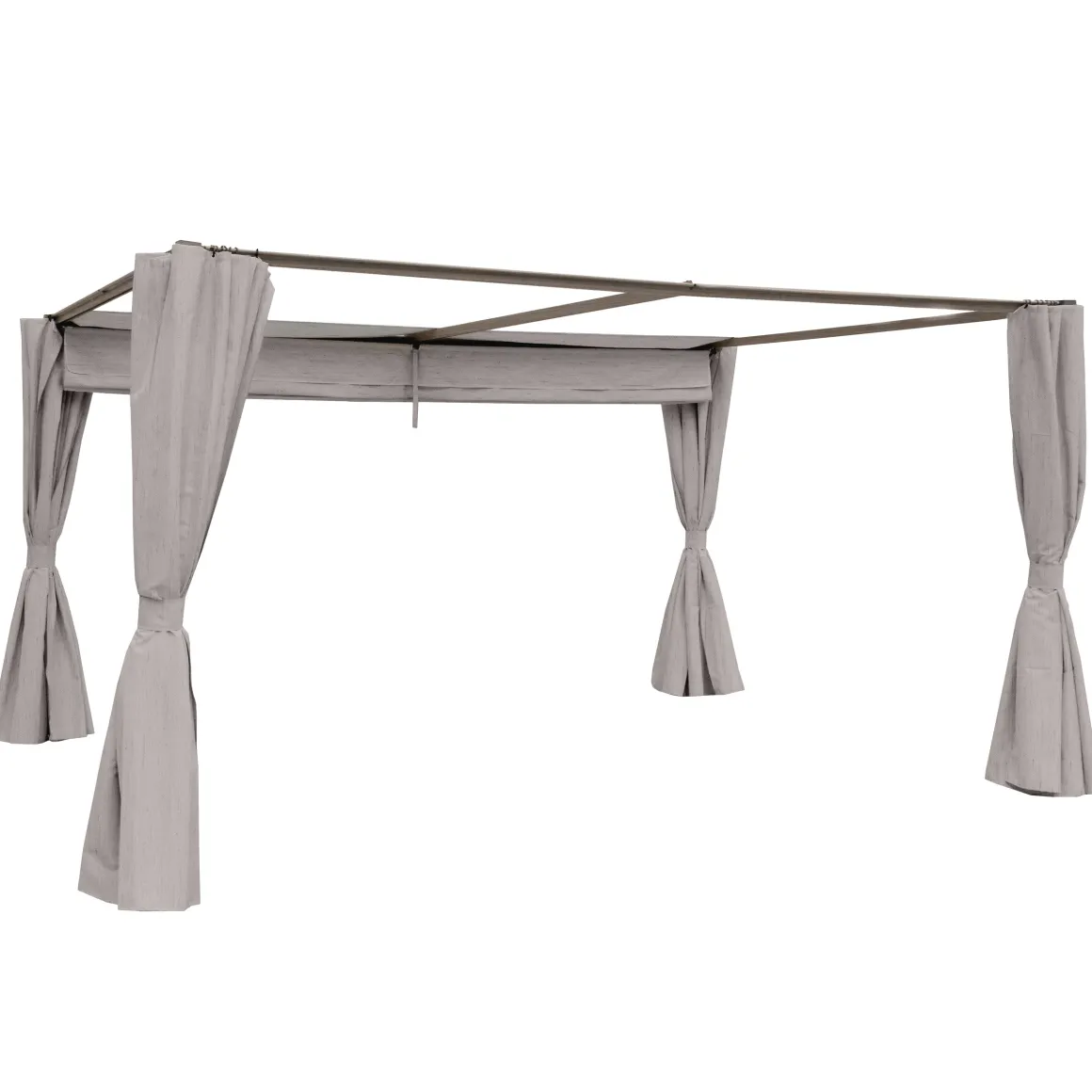 Cortinas Para Pérgola Palmera Gris 3x4M