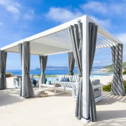 Cortinas y mosquiteras para pérgola EVORA blanco