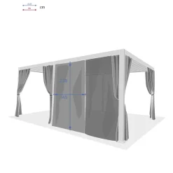 Cortinas y mosquiteras para pérgola ÉVORA graphite