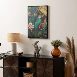 Cuadro decorativo con papagayo CHARLENE 70x50cm