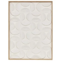 Cuadro decorativo 3D KAILANI blanco 80x60cm