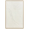 Cuadro decorativo KOHANA con relieve blanco