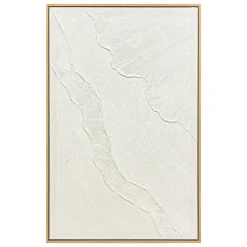 Cuadro decorativo KOHANA con relieve blanco