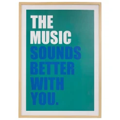 Cuadro decorativo music DARIUS verde 50x70cm