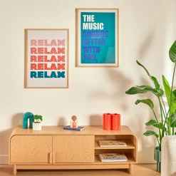 Cuadro decorativo music DARIUS verde 50x70cm