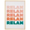 Cuadro decorativo relax DARIUS coral 50x70cm