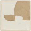 Cuadro decorativo relieve abstracto AMARI beige
