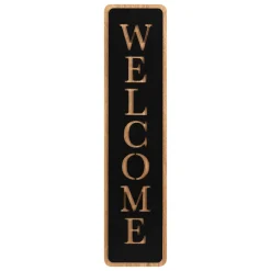 Cuadro decorativo welcome de mdf negro