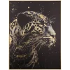 Cuadro leopardo decorativo LUPITA negro 78x58cm