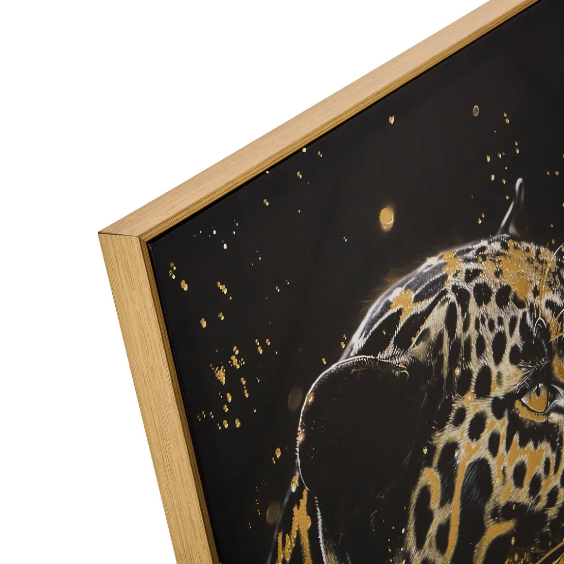 Cuadro leopardo decorativo LUPITA negro 78x58cm