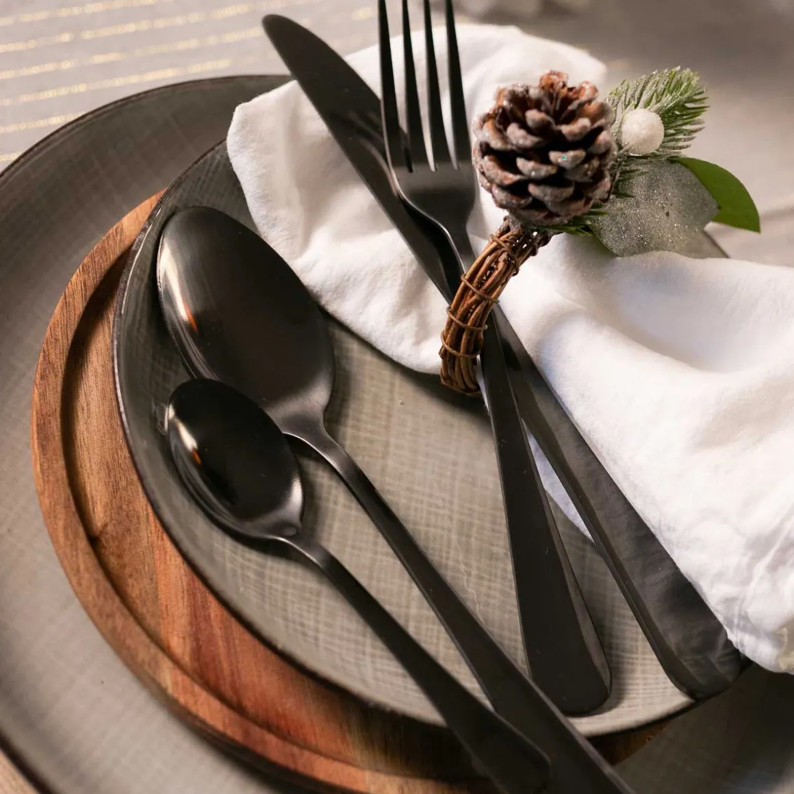 Cubertería 16 Piezas Shadow Inoxidable