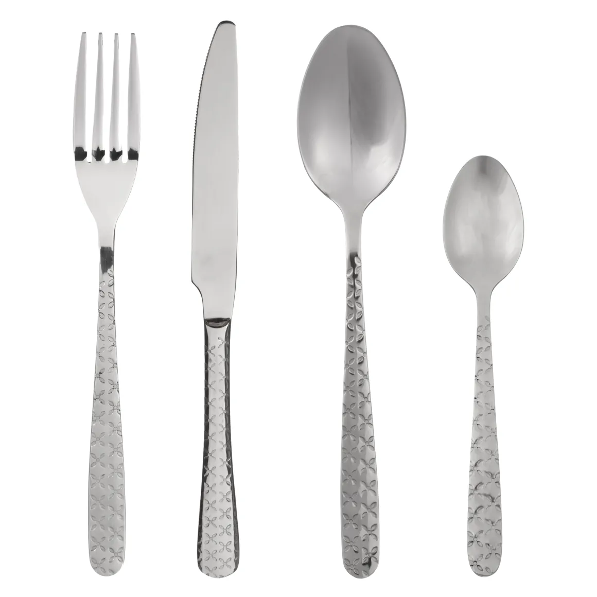 Cubertería 24 Pzas Flora Inoxidable