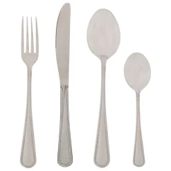 Cubertería de 24 piezas PERLE de acero inoxidable
