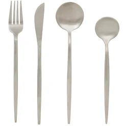 Cubertería de 24 piezas SKY LOUNGE plateado