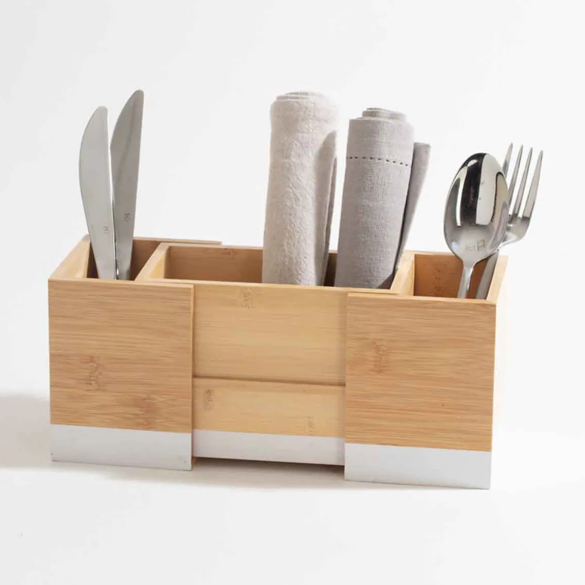 Cubertero extensible de bambú