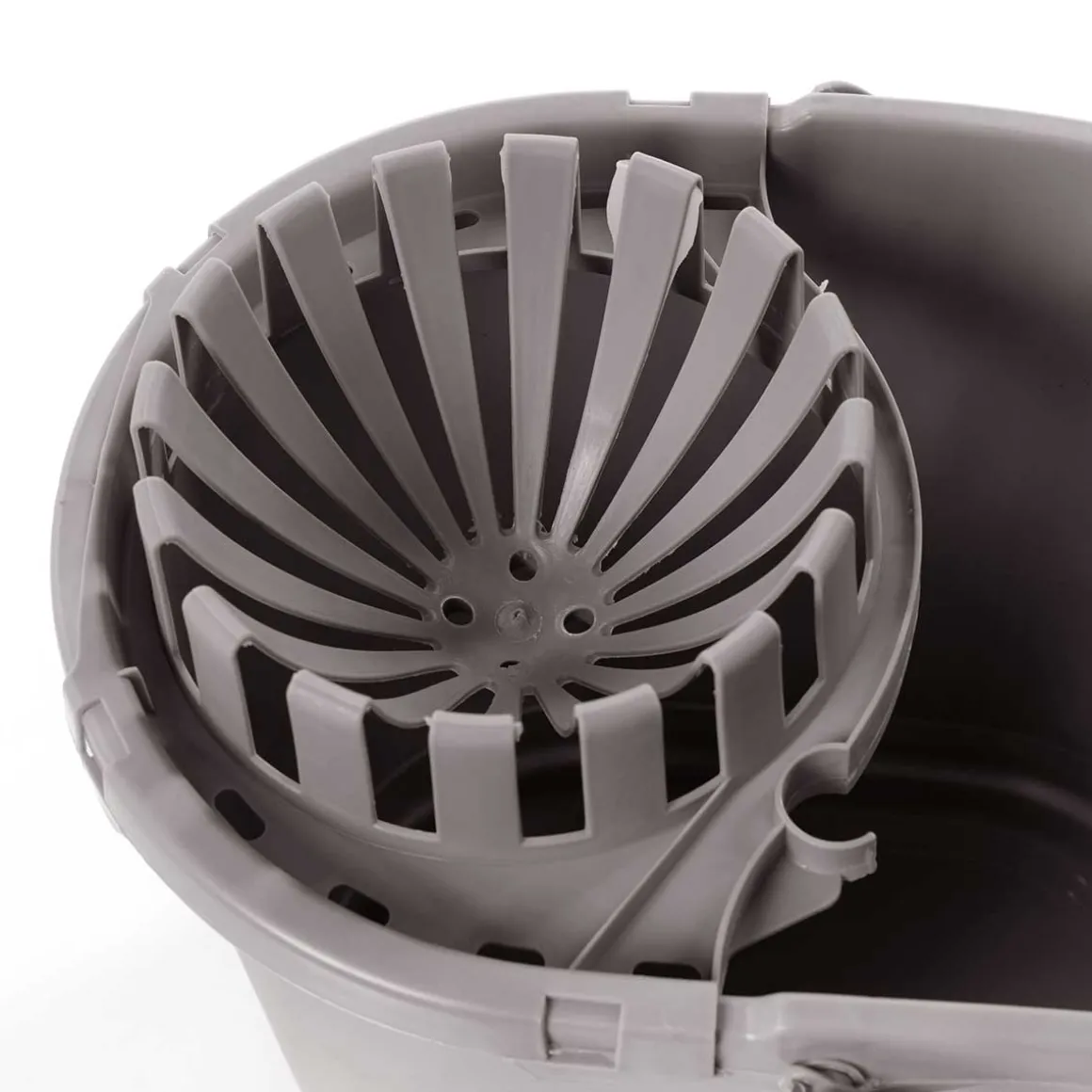 Cubo con escurridor gris pardo 16l