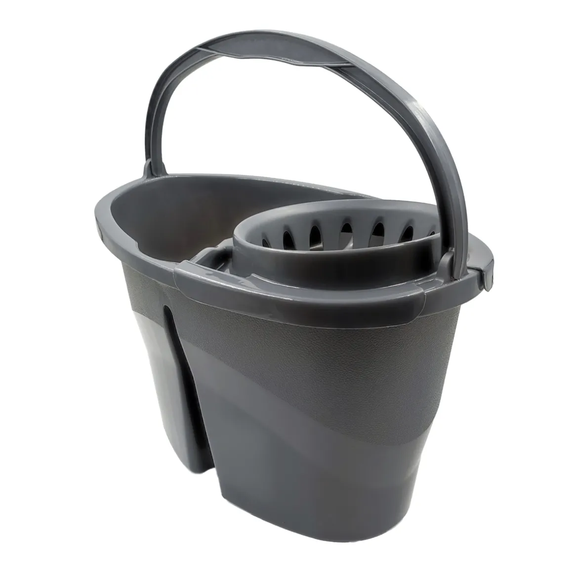 Cubo Con Escurridor Y División Gris 16L