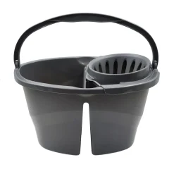 Cubo Con Escurridor Y División Gris 16L