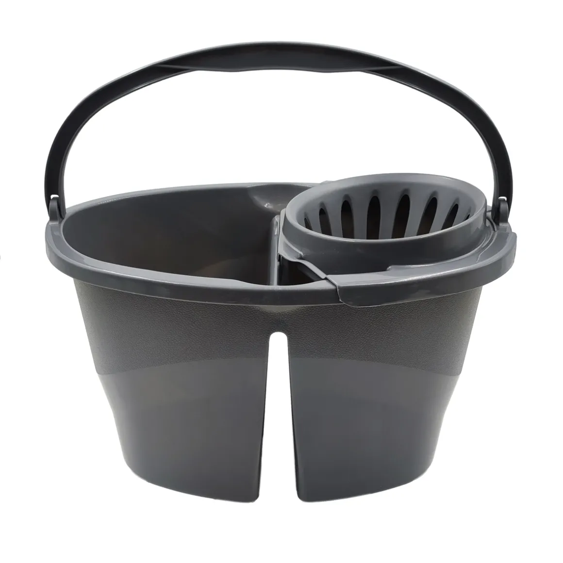 Cubo Con Escurridor Y División Gris 16L