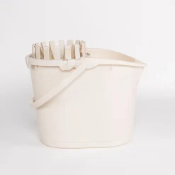 Cubo con exprimidor beige 16L