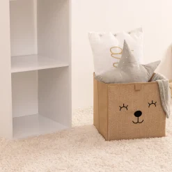 Cubo De Almacenaje Oso Marrón 29x29Cm