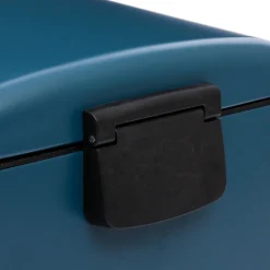 Cubo de basura ARIANE azul metálico 30l