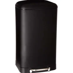 Cubo de basura ARIANE negro metálico 30l