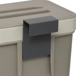 Cubo de basura con soporte beige 5l